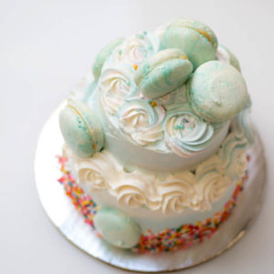 Queque macarons pastel