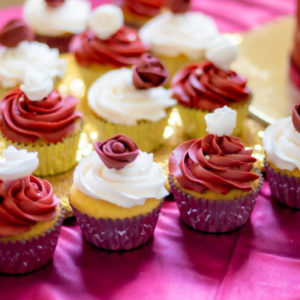 Cupcakes de boda - flores