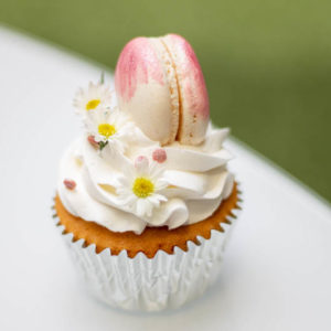 Cupcakes mini macaron rose gold