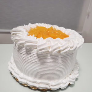 Torta fría de melocotones