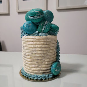 Queque de macarons celestes