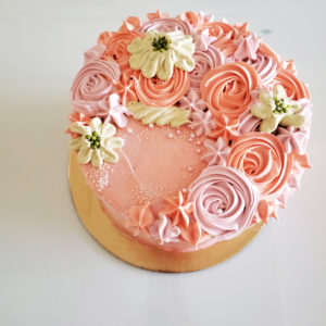 Queque rosetones florales