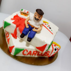 Queque caja de pizza