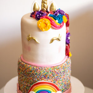 Queque de Unicornio arcoiris